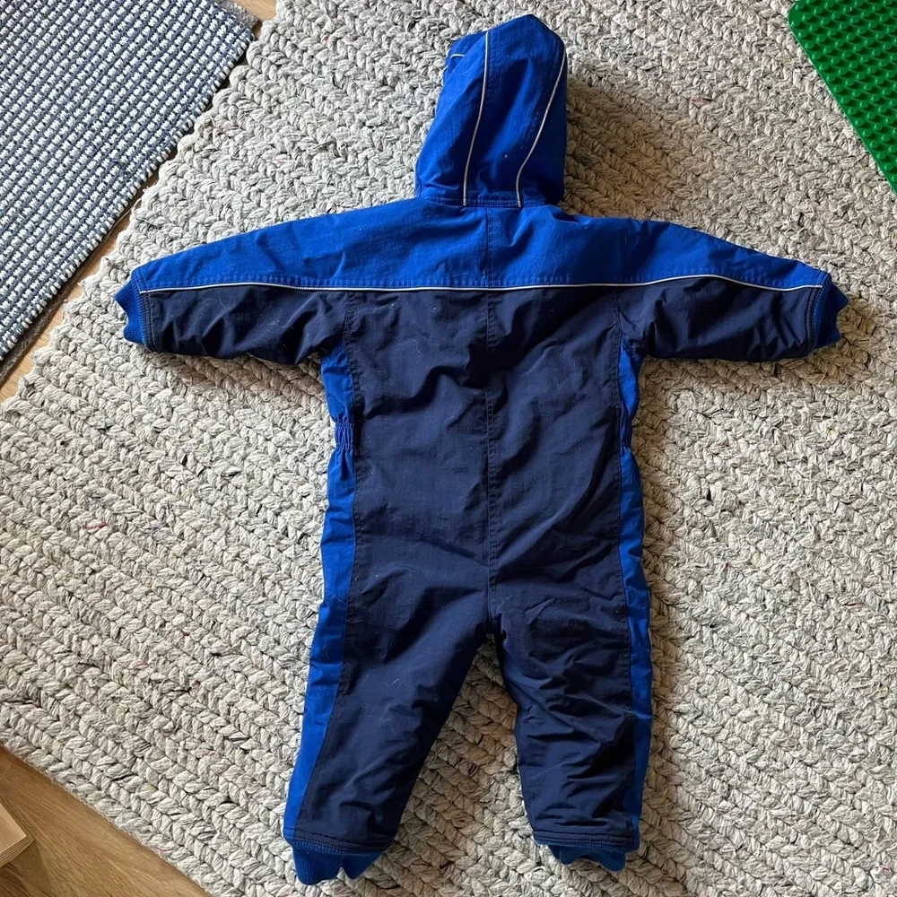 Blue Kids One Piece Snowsuit Hanna Anderson size 3t - Picture 2 of 5